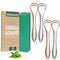 RONAVO Tongue Scraper for Adults - 4 PC, Dual Scraping Head with Travel Cases, Stainless Steel Tongue Cleaner