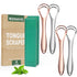 RONAVO Tongue Scraper for Adults - 4 PC, Dual Scraping Head with Travel Cases, Stainless Steel Tongue Cleaner