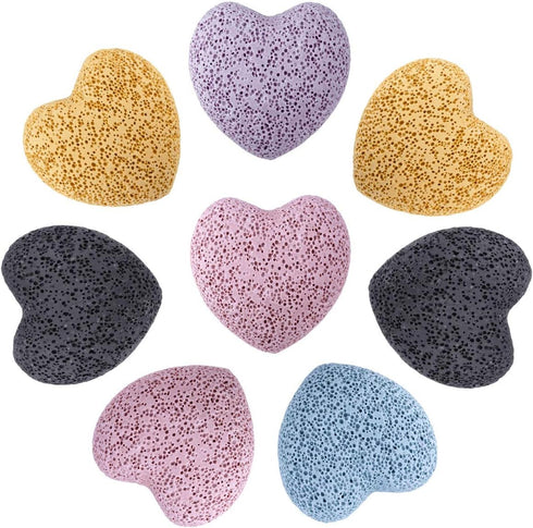 SUNYIK Assorted Natural Lava Rock Puff Heart Pocket Stone Aromatherapy Essential Oil