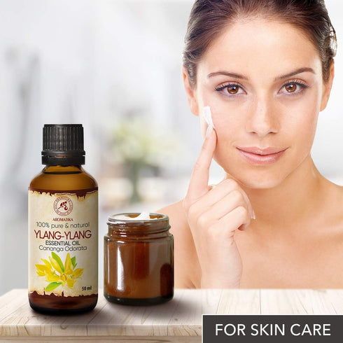 Ylang-Ylang Essential Oil - 1.7 Fl Oz, 100% Pure & Natural for Aromatherapy, Beauty, and Relaxation