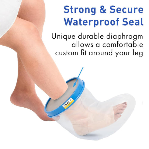 Waterproof Leg Cast Cover for Shower - Watertight Foot Protector for Foot & Ankle
