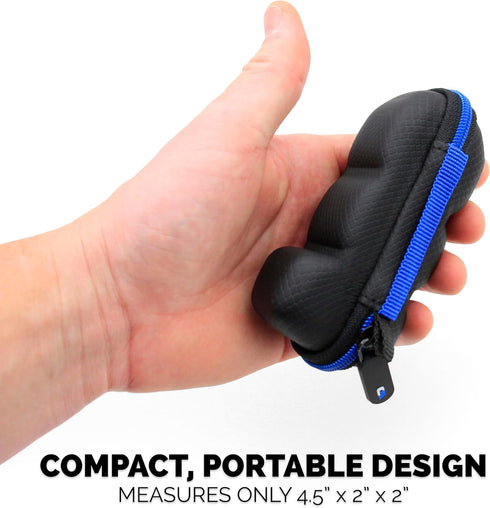 CASEMATIX Asthma Inhaler Travel Case with Lanyard and Clip-on Keychain Carabiner, Black