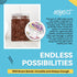 Hoyols Strong Hair Elastic Rubber Bands, No Damage Ties for Women, 1000 Piece Pack, Brown