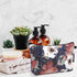 WANDF Cosmetic Bag for Women, Makeup Bag Organizer Mini Pouch for Purse, Water Resistant Gift (Blue Flower)