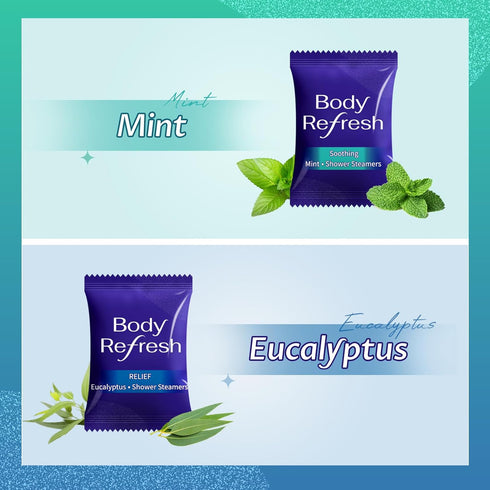 Shower Steamers Aromatherapy, 8 Pack Shower Bombs with Mint Eucalyptus Essential Oils for Relaxation