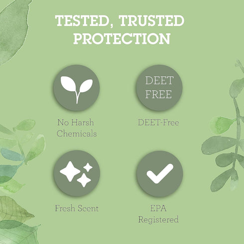 Natural DEET-free Insect Repellent: Quantum Buzz Away - Citronella Essential Oil Bug Spray, 6 Fl Oz
