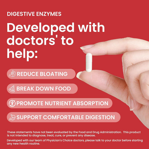 LOUDSAY 60 Digestive Enzymes - Multi Enzymes, Organic Prebiotics & Probiotics for Digestive Health & Gut Health - Meal