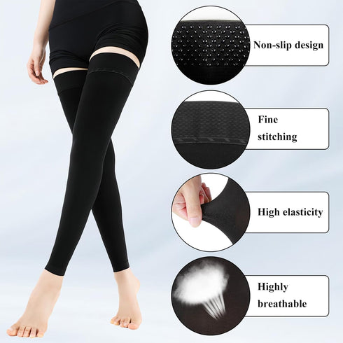 Men,20-30 MmHg Medical Thigh High Compression Socks,for Women & Support Stockings Varicose Veins Compression,Leg