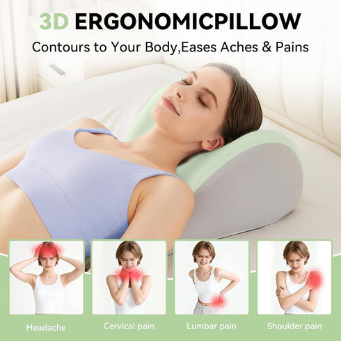 Tailbone Memory Foam Seat Cushion, Orthopedic Coccyx Support Pillow with Non-Slip Cover & Cutout Design, Ergonomic