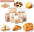 Roppolo 50 5.1 3.9 11 Inch Packing Pcs Bread Bags for Homemade Breads, x x Small White Bakery Bags with Tin Tie, Cotton