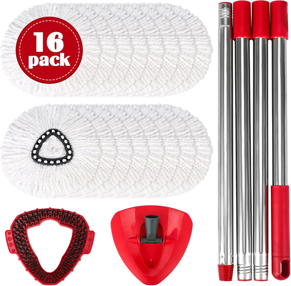 RA RUNNING ALIEN Spin Mop Replacement Set for O-Ceda EasyWring 1-Tank System, 16 Microfiber Spin