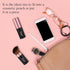 Retractable Kabuki Makeup Brushes, 2 Pcs Blush Brushes Set for Liquid Cream Cosmetics Travel (rose gold)