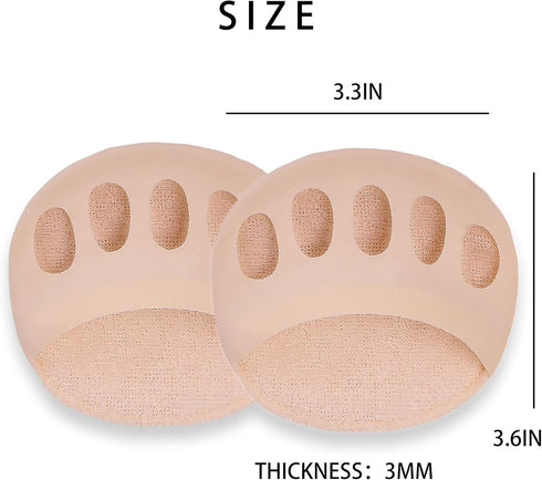 Ball of Foot Cushions (5 Pairs), Metatarsal Pads for Women & Men, Soft Reusable Forefoot Pads for Pain Relief