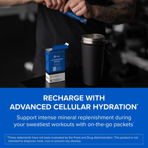 Electrolytes Powder Hydration Packets, Zero Sugar Electrolyte Drink Mix for Water, D-Ribose, Zinc + Vitamin C for