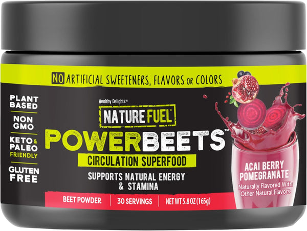 Nature Fuel Power Beets - Super Concentrated Non-GMO Beet Juice Powder, 30 Servings