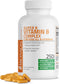 Bronson Vitamin B Complex (B1, B2, B3, B6, B9 - Folic Acid, B12), 250 Tablets