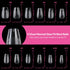UNA GELLA Short Coffin Press on Nails - 216pcs Pre-shape Gel Tips for Full Cover Acrylic Nail