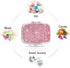 Soleebee Bling Crystal Pill Box, Portable 2 Compartments Daily Organizer, Small Travel Pill Case for Purse or Pocket