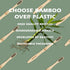Biodegradable Eco-Friendly Natural Bamboo Charcoal Toothbrushes, FSC Certified, 12 Count