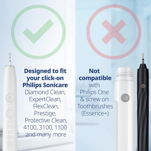 Replacement Heads for Philips Sonicare - Medium Toothbrush Head, Replaces HX6015/03 SimplyClean - Black - HX6018b
