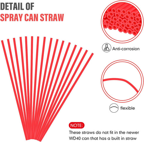 Hotop 100 Pieces Spray Can Straw - 7.87" Plastic Replacement Extension Straw