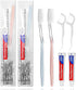 50pcs Disposable Toothbrushes with Toothpaste and Floss, Individually Wrapped Bulk Kit for Hotels and Guests