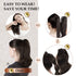 SOFEIYAN 13" Ponytail Extension, Long Curly Clip in Claw Hair Extension for Women, Natural Looking Synthetic Hairpiece