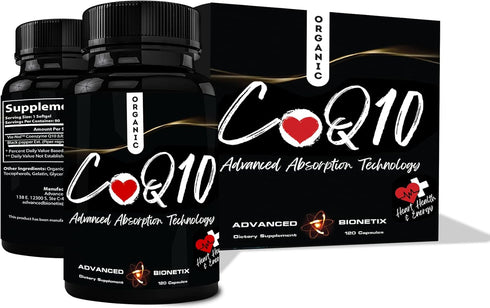 Advanced Absorption 200mg CoQ10 with Black Pepper Extract | 90 Softgels for Heart & Brain Health