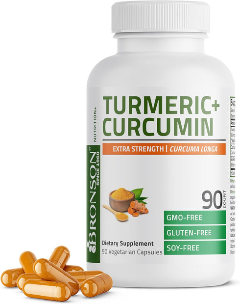 Bronson Turmeric Curcumin 1500 MG Antioxidant, Joint & Digestion Support with BioPerine, 90 Vegetarian Capsules