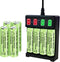 Fytoo 8PCS 1.2V 1800mAh Ni-MH AA Batteries & USB Charger for Wireless Microphone, Electric Toys, Household Appliances