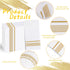 200 PCS Gold Napkins Disposable Hand Towels, Soft and Absorbent Linen Feel Dinner Napkins, White and Gold Paper Napkins, disposable hand towels, Paper Guest Towels for Bathroom Kitchen Wedding Party