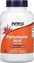 NOW Foods Pantothenic Acid (Vitamin B-5) 500 mg - B-Complex Vitamin, 250 Capsules