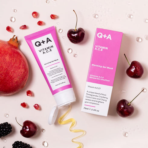 Q+A Vitamin A.C.E. Warming Gel Mask, 75ml