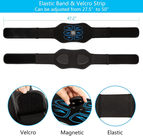 ABS Stimulator - EMS Muscle Stimulator, Portable Abdominal Belt for Home Office Fitness Workout Equipment