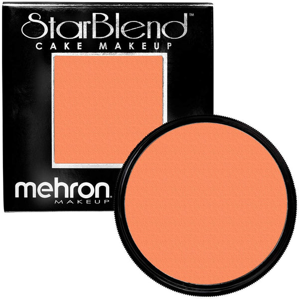 Mehron Makeup StarBlend Cake Makeup, Wet/Dry Pressed Powder, Orange Face Paint, 2 oz
