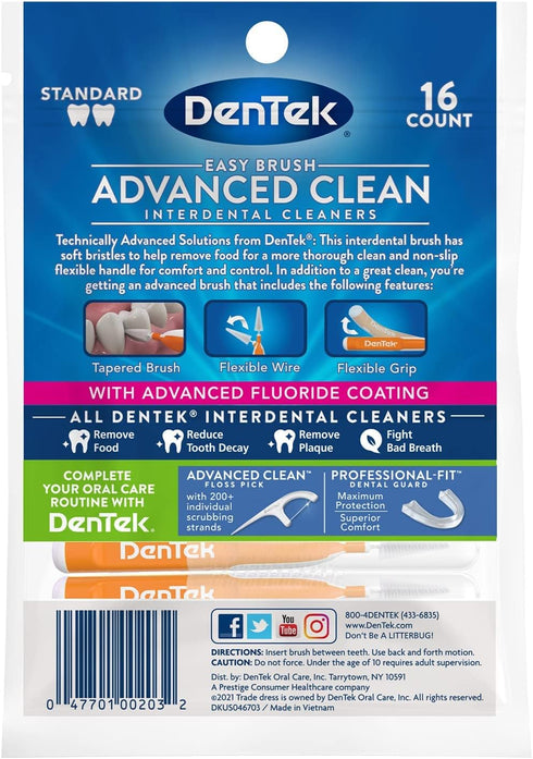 DenTek Easy Brush Cleaners, 16 Count