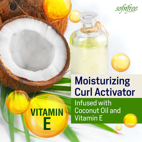 Sofn’Free Moisturizer & Curl Activator for Natural Hair, Soft Curls, and Waves 25.36 fl oz / 750ml