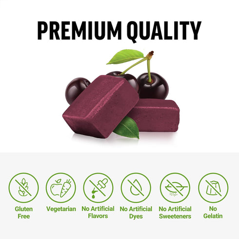 FORCE FACTOR Perfect Maca Supplement with Saffron, Maca Root, and DIM - Dark Cherry Flavor, 60 Soft Chews