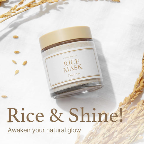 I'm from Rice Mask 3.88 Oz, Gentle Exfoliating Wash Off Facial Mask for Dull Skin, Pore Clearing & Radiant Moisturizing