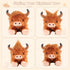 Highland Cow Heating Pad for Period Cramps Menstrual Pain Relief, Portable Electric Heat Pads USB Powered, Cute Cows