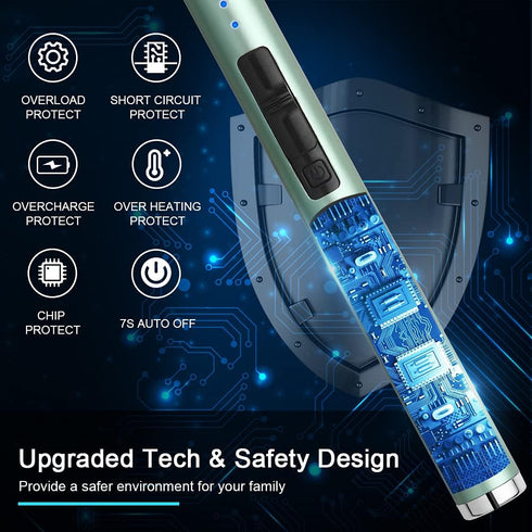 ARECTECH Rechargeable Electric Candle Lighter, Arc Plasma Windproof Lighter for Kitchen, Gift for Mom, Type-C Cable