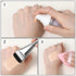 Foundation Brush Set, 3 Pcs Makeup Flat Brushes, Portable Facial Tools for Cream, Powder, Liquid - Silver