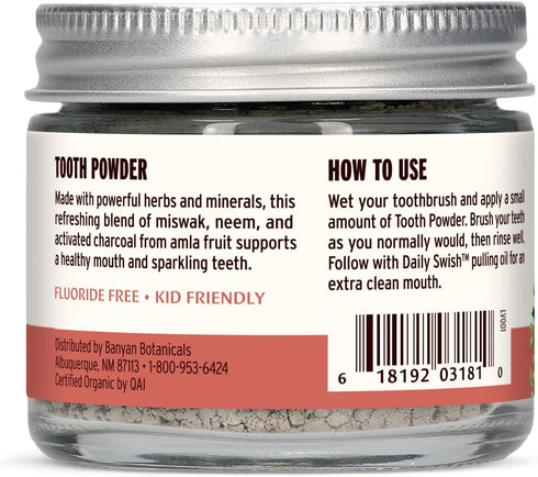 Banyan Botanicals Cinnamon Clove Tooth Powder, Ayurvedic Fluoride-Free Toothpaste Alternative, 0.75oz, Vegan