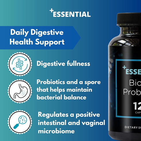 Essential Advanced - Biotics Probiotics 120 capsules, daily probiotics plus Spore dE111, Non GMO, GMP .