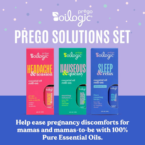 Set 100% 0.3 Oz (Pack 3) Oilogic Roll-On Essential Oils for Pregnant Women - Pure Essential Oil Roller for Pregnancy