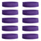 Teemico 10 Pack 3" Cotton Headbands, Stretch Elastic Sports Sweatbands for Teens Women (Purple)