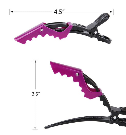 HH&LL Hair Clips for Women, Wide Teeth & Double-Hinged Design, Professional Quality Alligator Styling Clips - 10 Pack