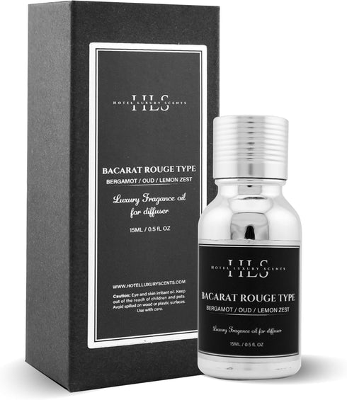 Bacarat Rouge Type Essential Oil for Diffuser, Made in USA (0.5 Fl Oz 15ml) Jasmine, Saffron & Vanilla
