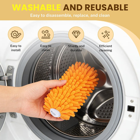 SetSail 4pcs 1 Dusters for Cleaning Compatible with Swiffer Small Microfiber Duster Refills Reusable Duster Refill