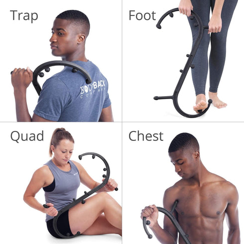 Body Back Buddy Classic USA Made Handheld Massage Cane for Deep Tissue Pain Relief